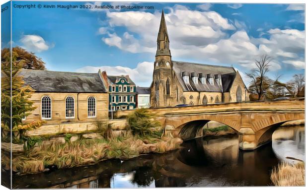 St Georges Church In Morpeth (Digital Art Version) Canvas Print by Kevin Maughan