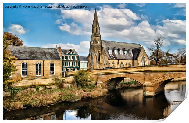 St Georges Church In Morpeth (Digital Art Version) Print by Kevin Maughan