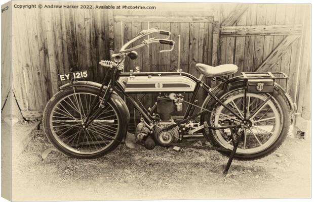 1923 Triumph Model SD 550cc Canvas Print by Andrew Harker