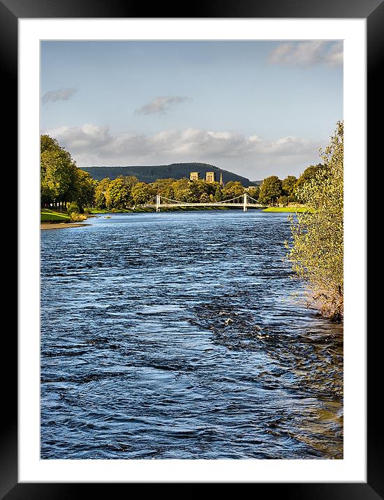 Inverness and the River Ness, Scotland Framed Mounted Print by Jacqi Elmslie