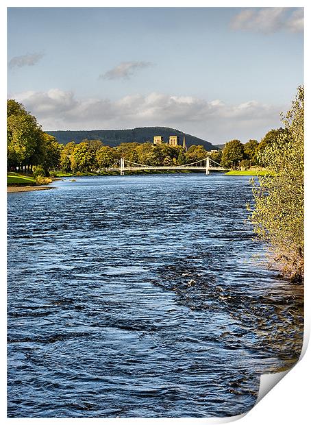 Inverness and the River Ness, Scotland Print by Jacqi Elmslie