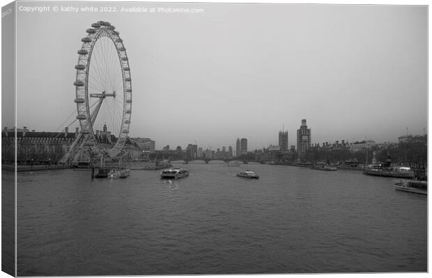 London Eye Canvas Print by kathy white