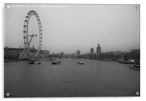London Eye Acrylic by kathy white