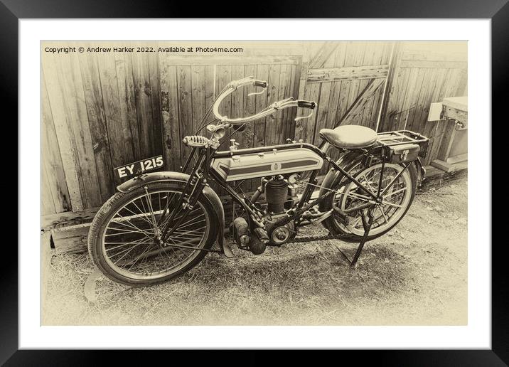 1923 Triumph Model SD 550cc Framed Mounted Print by Andrew Harker