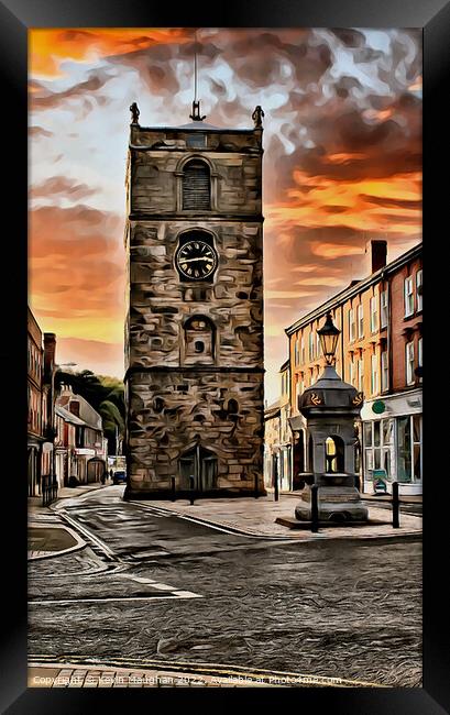 Morpeth Clock Tower (Digital Art Image) Framed Print by Kevin Maughan