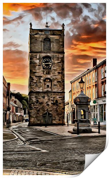 Morpeth Clock Tower (Digital Art Image) Print by Kevin Maughan