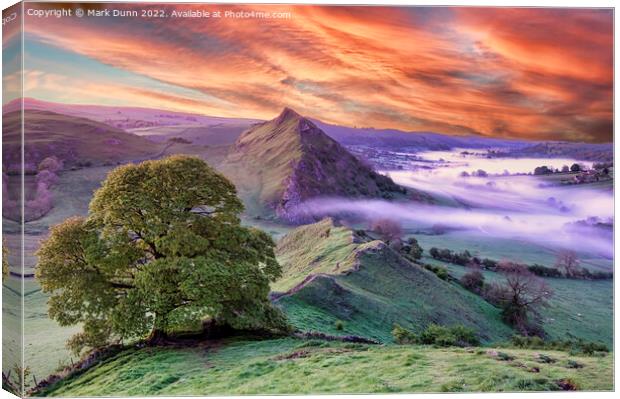 Parkhouse from Chrome Hill in the Peak District  Canvas Print by Mark Dunn