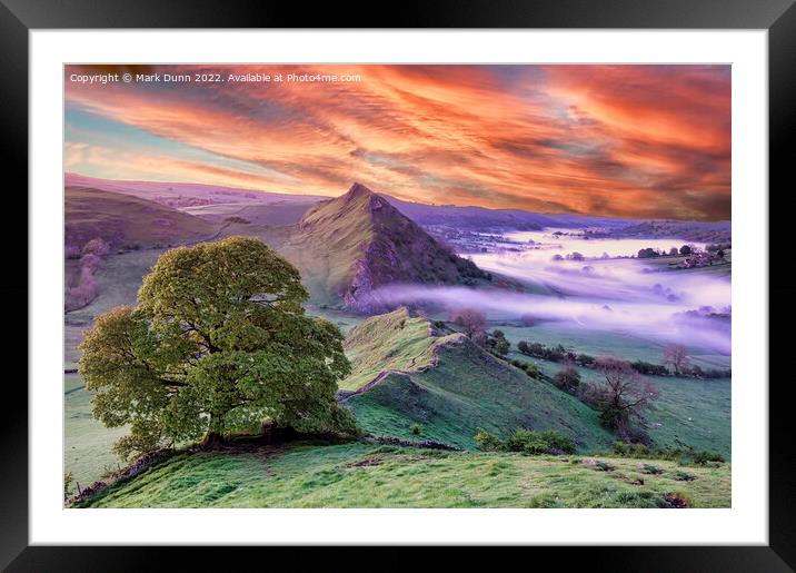 Parkhouse from Chrome Hill in the Peak District  Framed Mounted Print by Mark Dunn