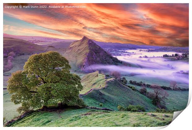 Parkhouse from Chrome Hill in the Peak District  Print by Mark Dunn
