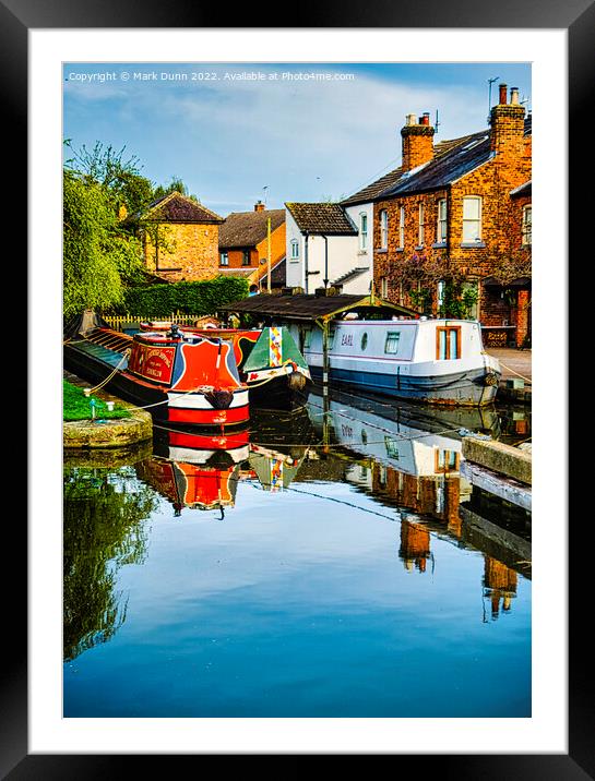 Canal Boats at Shardlow in Derbyshire  Framed Mounted Print by Mark Dunn