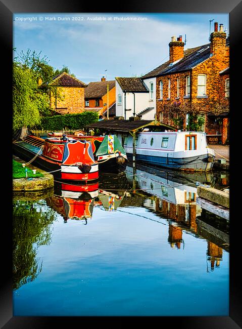 Canal Boats at Shardlow in Derbyshire  Framed Print by Mark Dunn
