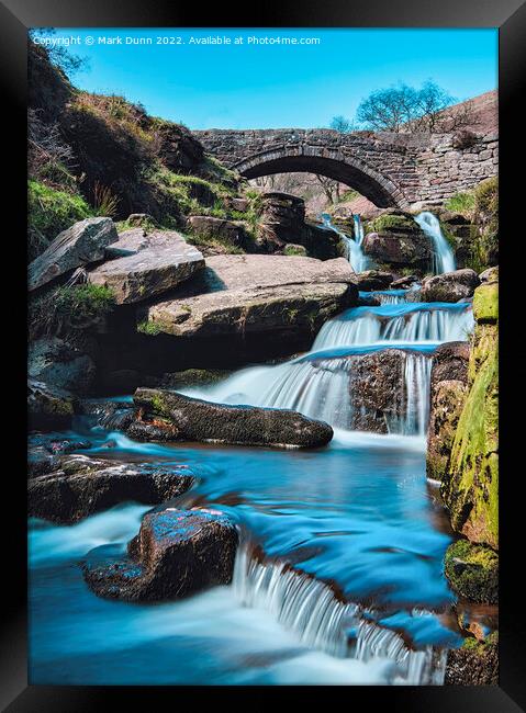 Three Shires Head Waterfalls Framed Print by Mark Dunn