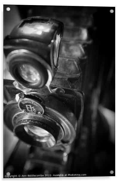 close up of a vintage Kodak camera Acrylic by Ann Biddlecombe