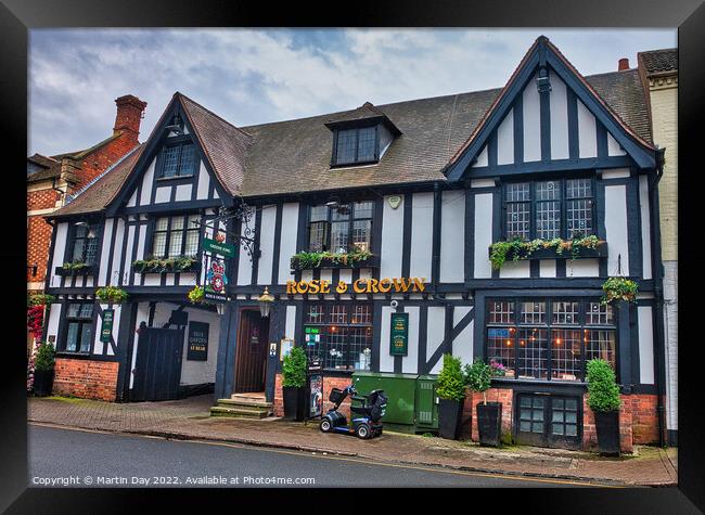 The Rose and Crown in Stratford upon Avon Framed Print by Martin Day