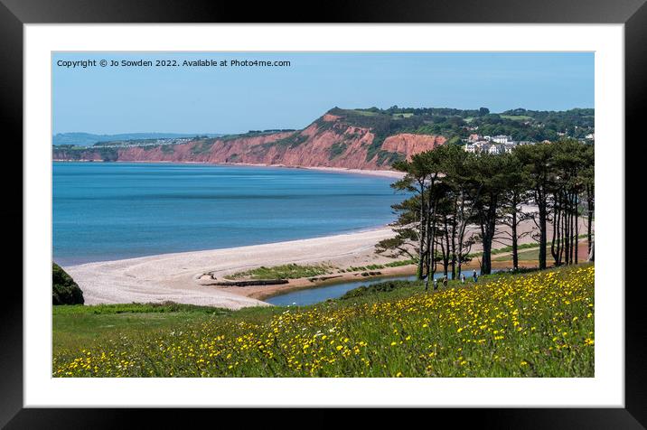 Budleigh Salterton Framed Mounted Print by Jo Sowden