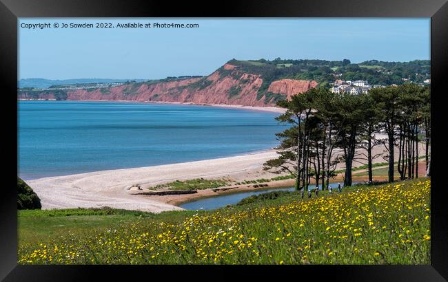 Budleigh Salterton Framed Print by Jo Sowden