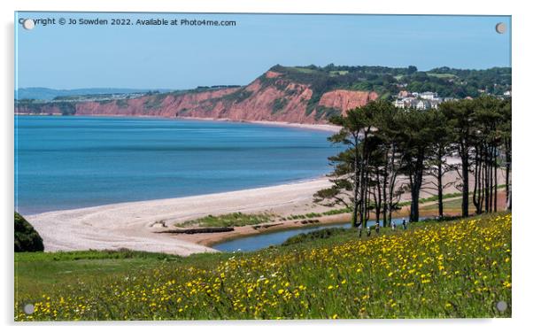 Budleigh Salterton Acrylic by Jo Sowden