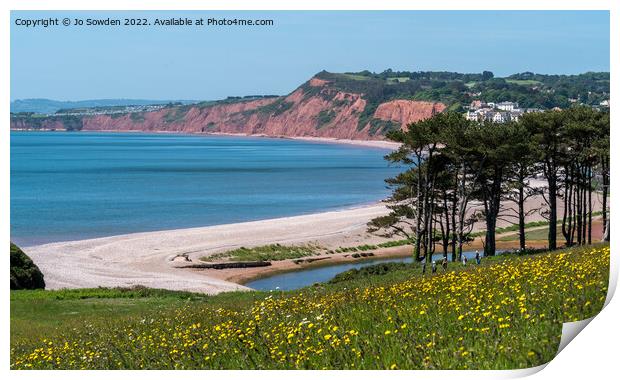 Budleigh Salterton Print by Jo Sowden