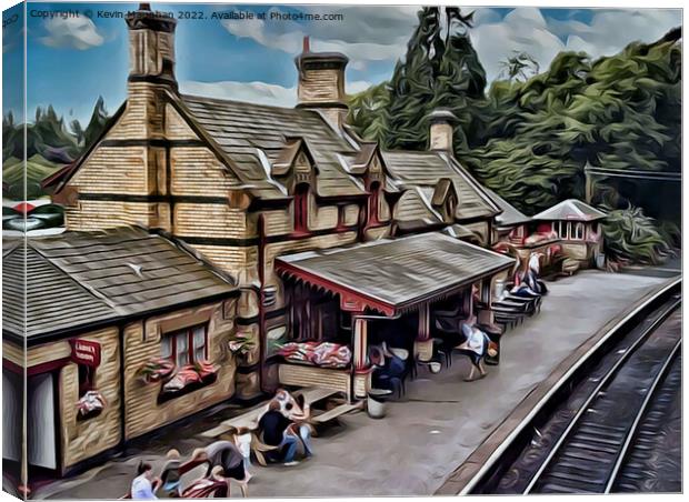 Haverthwaite Railway Station (Digital Art Version) Canvas Print by Kevin Maughan