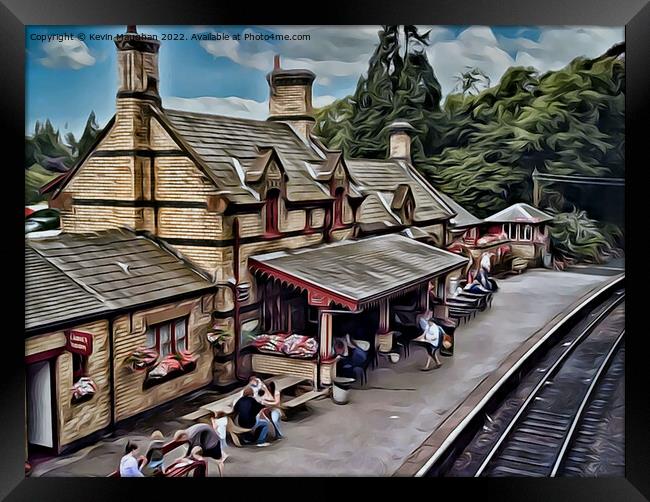 Haverthwaite Railway Station (Digital Art Version) Framed Print by Kevin Maughan