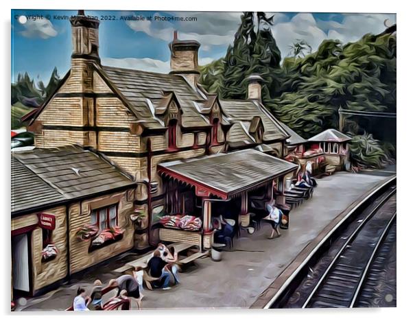 Haverthwaite Railway Station (Digital Art Version) Acrylic by Kevin Maughan