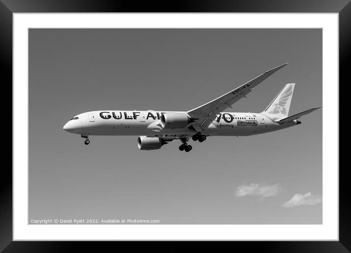 Gulf Air Boeing 787-9 Framed Mounted Print by David Pyatt