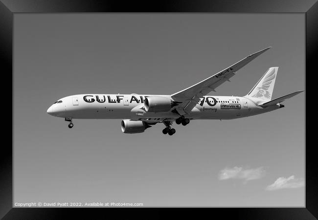 Gulf Air Boeing 787-9 Framed Print by David Pyatt