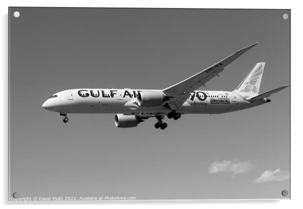 Gulf Air Boeing 787-9 Acrylic by David Pyatt
