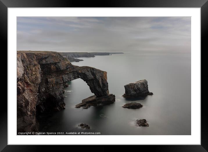 The Green Bridge of Wales Framed Mounted Print by Duncan Spence