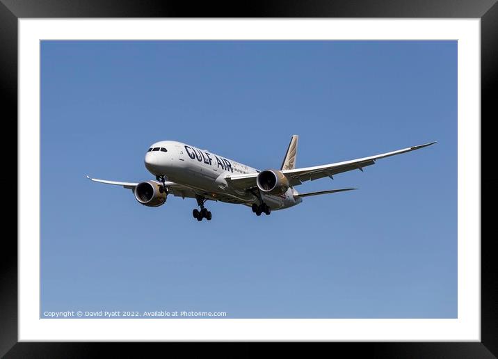 Gulf Air Boeing 787  Framed Mounted Print by David Pyatt