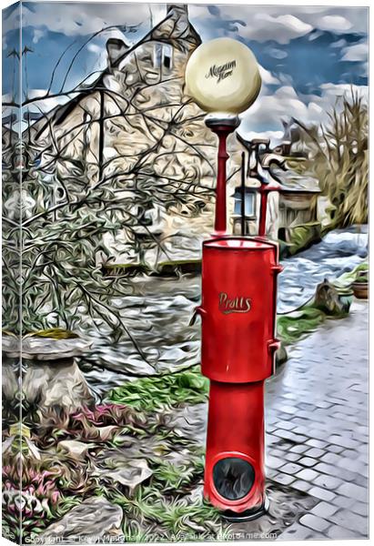 Pratts Fuel Pump (Digital Art Version) Canvas Print by Kevin Maughan