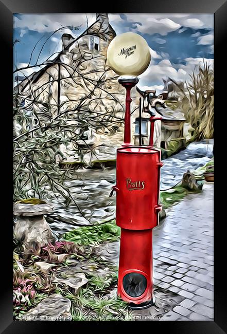 Pratts Fuel Pump (Digital Art Version) Framed Print by Kevin Maughan