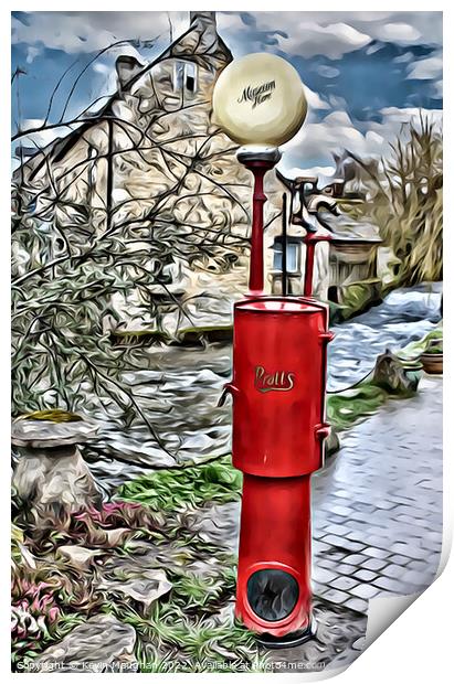 Pratts Fuel Pump (Digital Art Version) Print by Kevin Maughan
