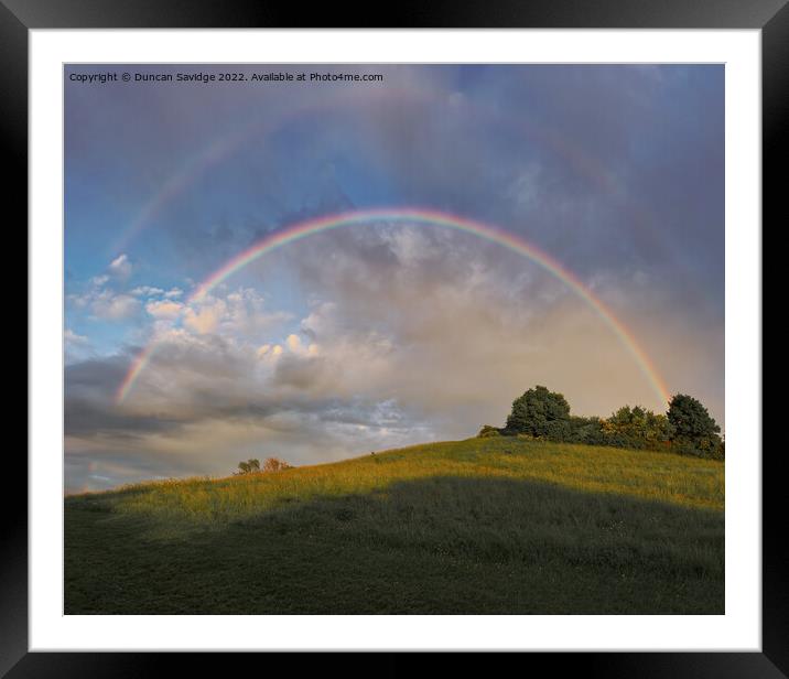Rainbow of Roundhill Bath                         Framed Mounted Print by Duncan Savidge