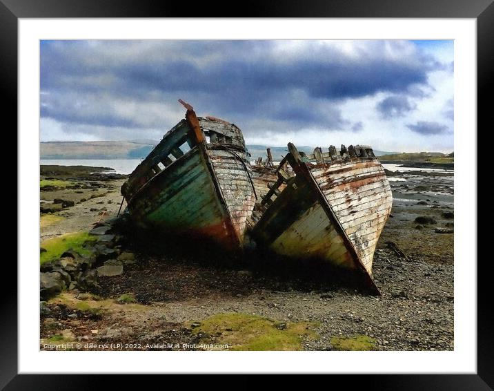 3 wrecks isle of mull or the 3 ladies Framed Mounted Print by dale rys (LP)