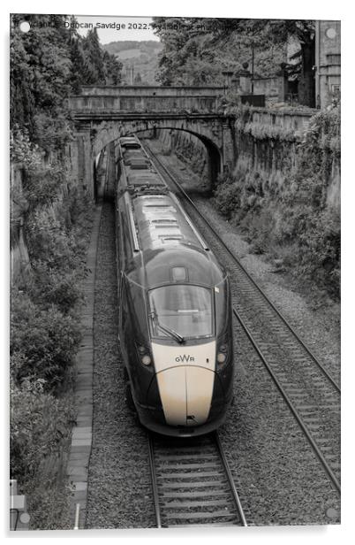 Abstract GWR IET HST train through Sydeny Ward Bath Acrylic by Duncan Savidge
