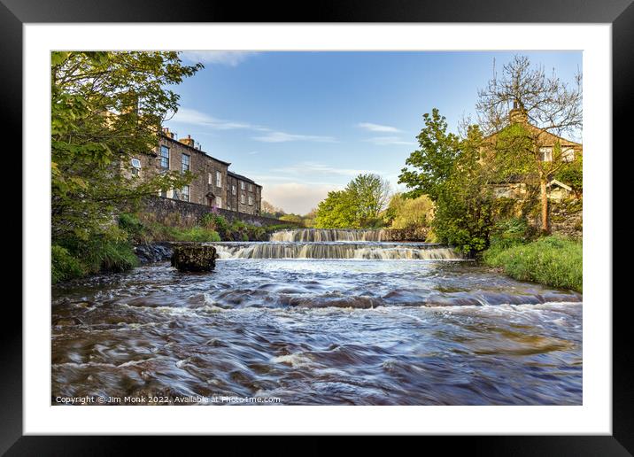 Gayle Falls, North Yorkshire Framed Mounted Print by Jim Monk
