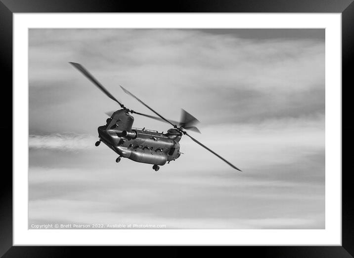Boeing CH-47 Chinook Framed Mounted Print by Brett Pearson