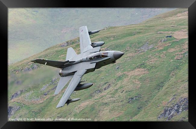 Tornado GR4 is a highly capable frontline aircraft, iconic for its impressive swing role capabilities. Framed Print by Brett Pearson