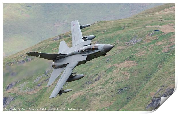 Tornado GR4 is a highly capable frontline aircraft, iconic for its impressive swing role capabilities. Print by Brett Pearson