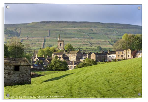 Hawes, Yorkshire Dales Acrylic by Jim Monk