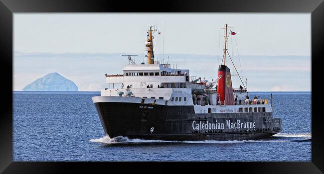 MV Isle of Arran and Ailsa Craig Framed Print by Allan Durward Photography