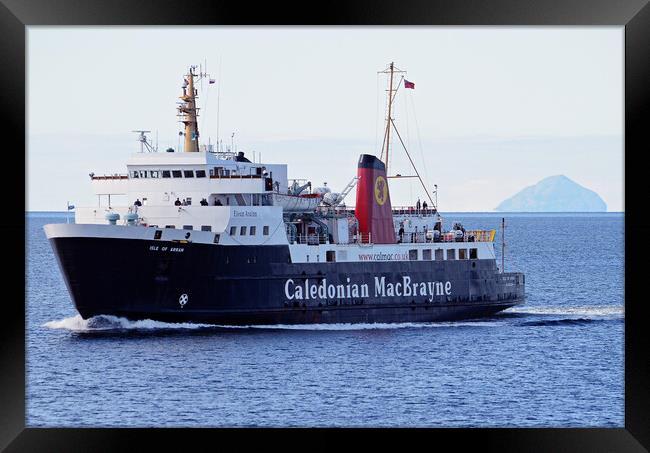 Caledonian MacBrayne ferry MV Isle of Arran Framed Print by Allan Durward Photography