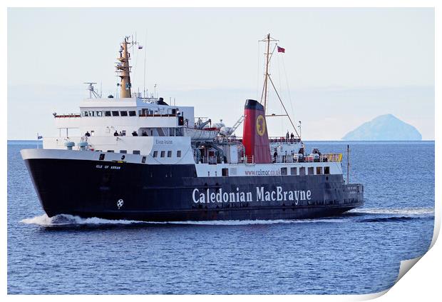 Caledonian MacBrayne ferry MV Isle of Arran Print by Allan Durward Photography
