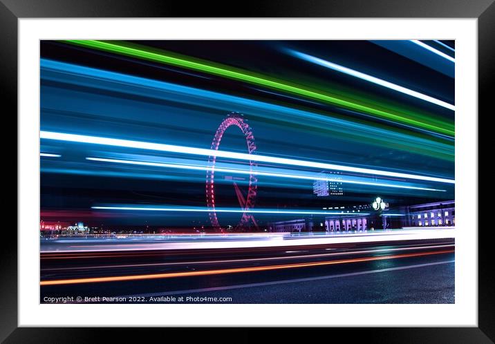 London Eye Framed Mounted Print by Brett Pearson