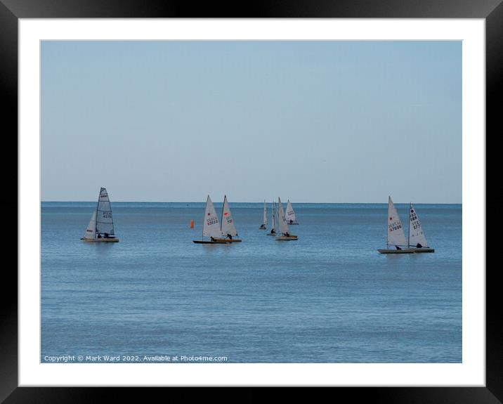 Yachts on the water. Framed Mounted Print by Mark Ward