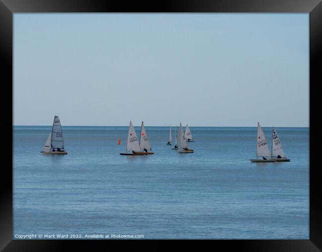 Yachts on the water. Framed Print by Mark Ward
