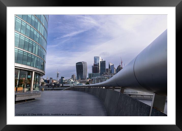 The Walkie-Talkie in London Framed Mounted Print by Clive Wells