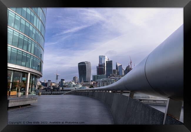 The Walkie-Talkie in London Framed Print by Clive Wells