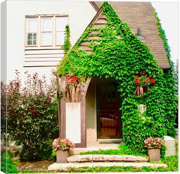 Ivy covered entrance Canvas Print by Stephanie Moore